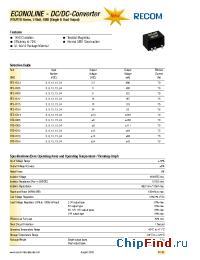 Datasheet RTD-1209 manufacturer Recom