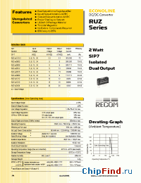 Datasheet RUZ-050505 manufacturer Recom