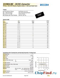 Datasheet RW-4805S manufacturer Recom