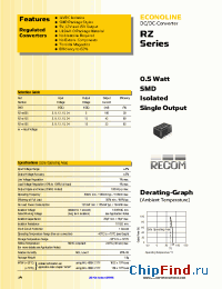 Datasheet RZ-0505 manufacturer Recom