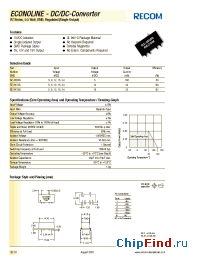 Datasheet RZ-XX12S manufacturer Recom