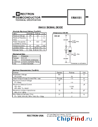 Datasheet 1N4151-B manufacturer Rectron