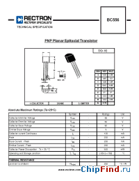 Datasheet BC556-T manufacturer Rectron