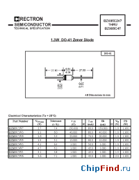 Datasheet BZX85C4V7-T manufacturer Rectron