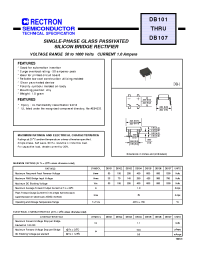 Datasheet DB103 manufacturer Rectron
