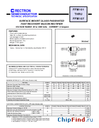 Datasheet FFM102-W manufacturer Rectron