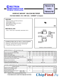 Datasheet FM4001W-W manufacturer Rectron
