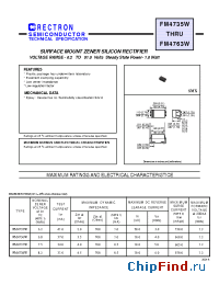 Datasheet FM4736W-W manufacturer Rectron