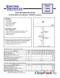 Datasheet FR201 manufacturer Rectron
