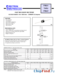 Datasheet FR601-B manufacturer Rectron