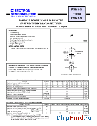 Datasheet FSM101-W manufacturer Rectron