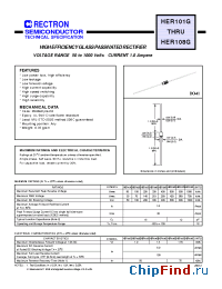 Datasheet HER101G-B manufacturer Rectron