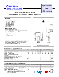 Datasheet HER1601CS manufacturer Rectron