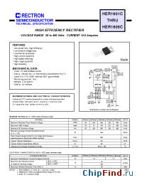 Datasheet HER1605A manufacturer Rectron