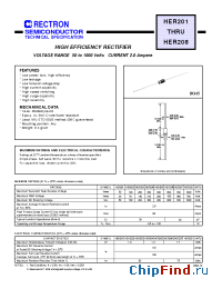 Datasheet HER201-T manufacturer Rectron
