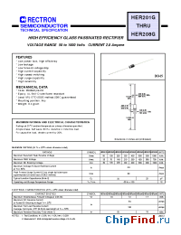 Datasheet HER204G-B manufacturer Rectron