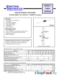 Datasheet HER301-T manufacturer Rectron