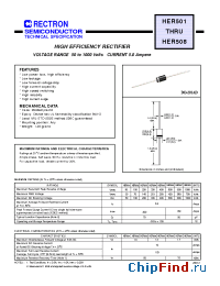 Datasheet HER501-B manufacturer Rectron
