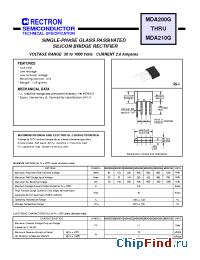 Datasheet MDA202G manufacturer Rectron