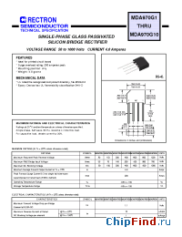 Datasheet MDA970G1 manufacturer Rectron