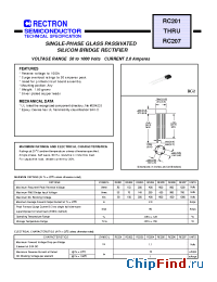 Datasheet RC203 manufacturer Rectron