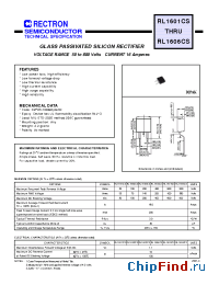 Datasheet RL1604CS manufacturer Rectron