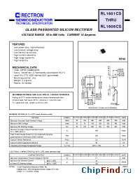 Datasheet RL1606CS-T manufacturer Rectron