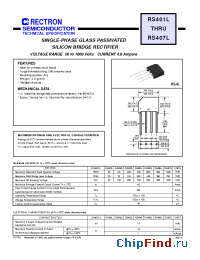 Datasheet RS401L manufacturer Rectron