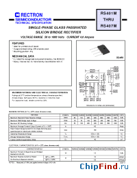 Datasheet RS401M manufacturer Rectron