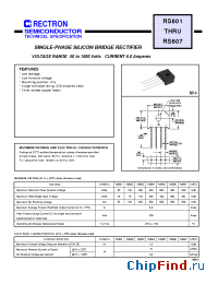 Datasheet RS603 manufacturer Rectron