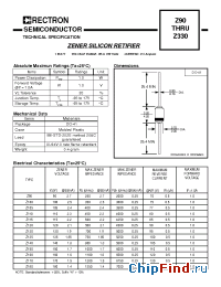 Datasheet Z135 manufacturer Rectron