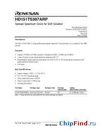 Datasheet HD151TS307ARP manufacturer Renesas