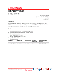 Datasheet HD74HCT1G32CME manufacturer Renesas