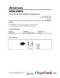 Datasheet HZN6.8ZMFA manufacturer Renesas