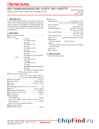Datasheet M37150MF-XXXFP manufacturer Renesas