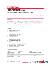 Datasheet R1RP0416DSB-2LR manufacturer Renesas