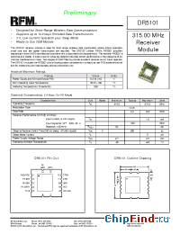 Datasheet DR5101 manufacturer RF Monolithics
