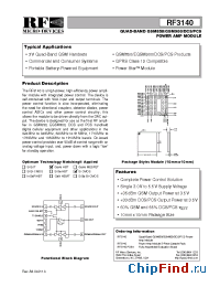 Datasheet EGSM900DCS manufacturer RF Monolithics