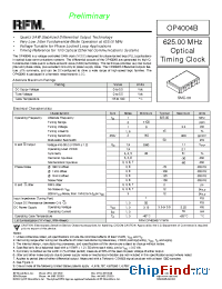Datasheet OP4004B manufacturer RF Monolithics