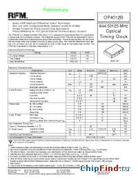 Datasheet OP4012B manufacturer RF Monolithics