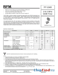 Datasheet RF1238B manufacturer RF Monolithics