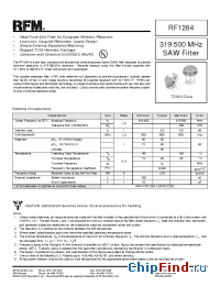 Datasheet RF1284 manufacturer RF Monolithics