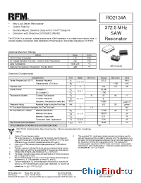 Datasheet RO2134A manufacturer RF Monolithics