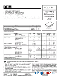 Datasheet SC3011B-1 manufacturer RF Monolithics