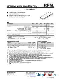 Datasheet SF1101A manufacturer RF Monolithics