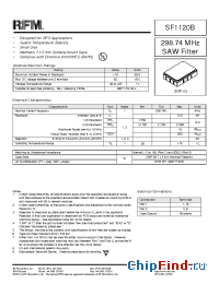 Datasheet SF1120B manufacturer RF Monolithics