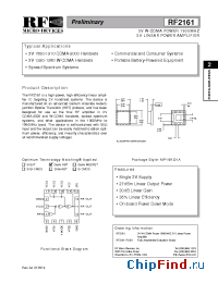 Datasheet RF2161PCBA manufacturer RFMD