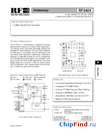 Datasheet RF3404PCBA manufacturer RFMD