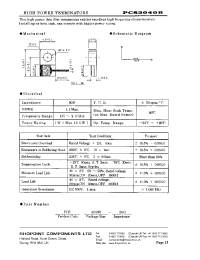 Datasheet PCS3040P-50OHM manufacturer Rhopoint