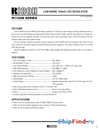 Datasheet R1122N171A-TR manufacturer RICOH